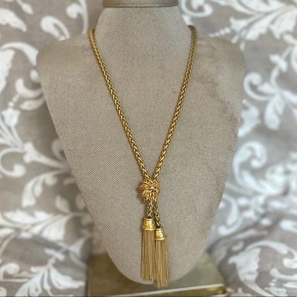 VINTAGE GIVENCHY RUNWAY TASSEL NECKLACE - Picture 5 of 8